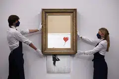 Banksy's Love is in the Bin. It is true that the artist's work has fallen sharply in recent years, but so has the broader art market.