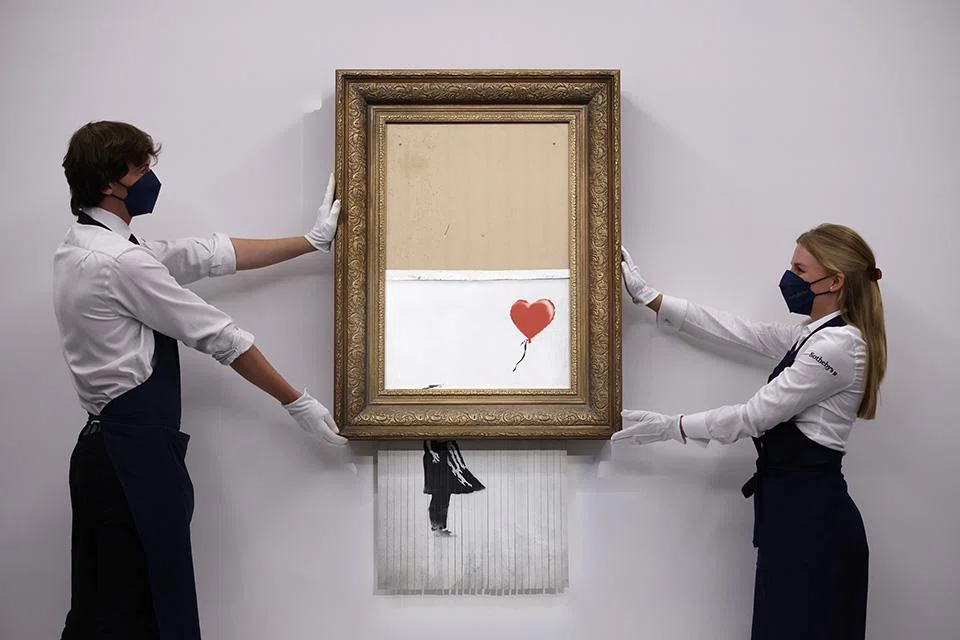 Banksy's Love is in the Bin. It is true that the artist's work has fallen sharply in recent years, but so has the broader art market.