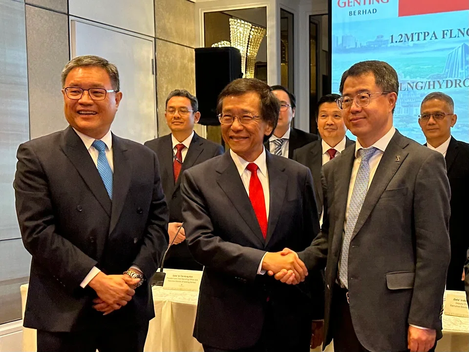 From left: Genting chief operating officer Tan Kong Han, Genting chairman and chief executive officer Lim Kok Thay and Wison chairman Liu Hongjun at the press conference in Kuala Lumpur on Thursday.