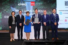From left: Chan Yen San, partner and head of professional practice, KPMG in Singapore; Alex Koh, partner and head of audit, KPMG in Singapore; Lee Sze Yeng, managing partner, KPMG in Singapore; Daniel Leung, country manager, ACCA Singapore; Lau Kam Yuen, partner, COO/CFO and head of central services, KPMG in Singapore; and Pulkit Abrol, director of Asia-Pacific, ACCA.