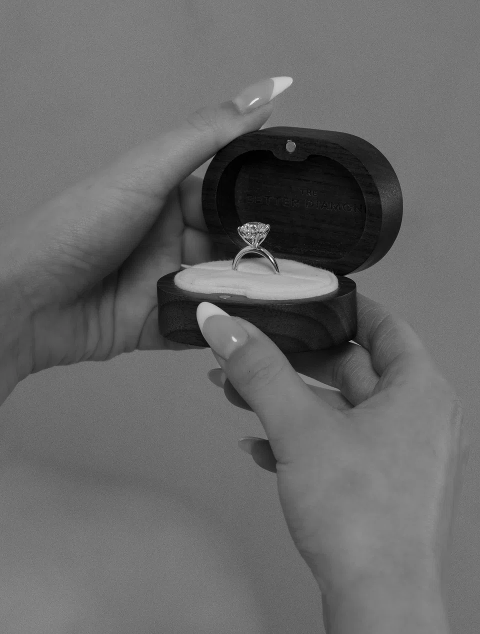 A classic, round lab-grown diamond ring from The Better Diamond, which deals exclusively in such stones. 