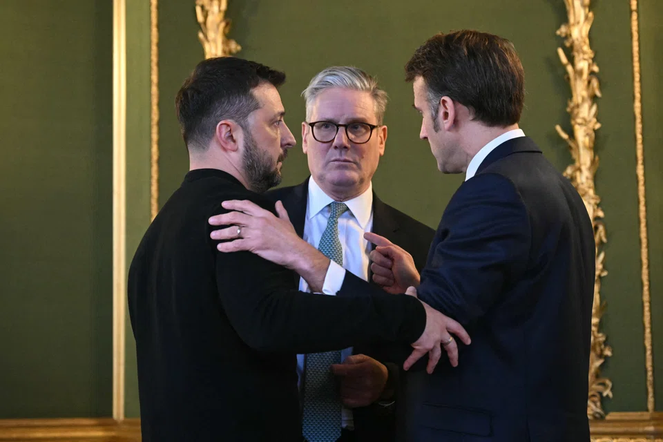 From left: Ukraine President Volodymyr Zelensky, UK Prime Minister Keir Starmer and French President Emmanuel Macron. US President Donald Trump’s disruptive diplomacy is forcing Europe to take a clearer, coordinated approach if it is to have significant influence in the coming weeks.