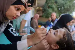 Israel and Hamas have agreed to pause fighting for at least eight hours daily from Sunday to Tuesday to allow the WHO and Palestinian medics to begin vaccinating 640,000 children in Gaza.
