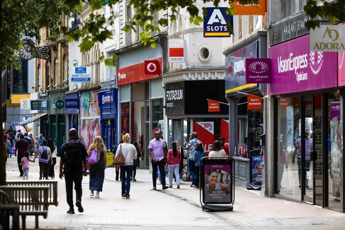 The CBI survey showed services firms expected business to weaken over the coming three months but less sharply than in previous quarters. 