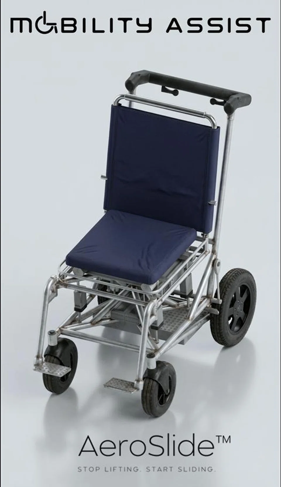 Founder & CEO with the AeroSlide Wheelchair.