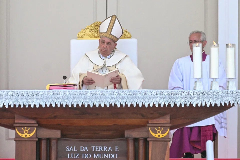 East Timor’s capital had a US$12 million makeover before the visit, including US$1 million spent on an altar where the pope sat on stage next to a crucifix.