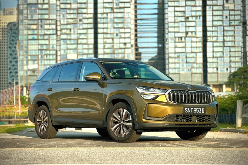 The Kodiaq has a sculptural new face and  its size and height feel just right for our narrow roads and dense traffic.

