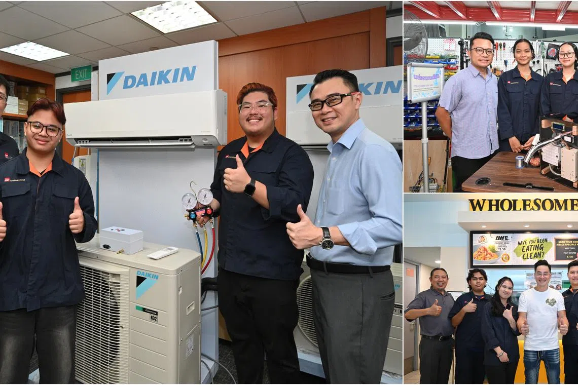 The winning teams are from (clockwise, from left): ITE College West (first place), ITE College East (second place), and ITE College Central (third place).