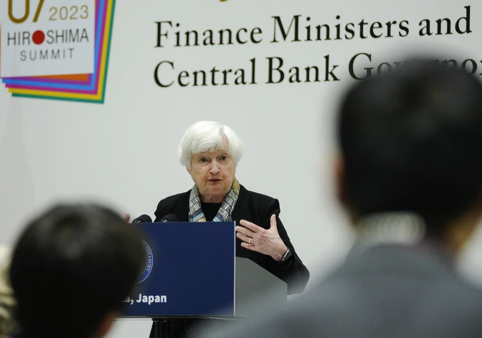 US Secretary of the Treasury Janet Yellen told a news conference prior to the start of the G7 Finance Ministers and Central Bank Governors meeting that a default “would spark a global downturn” and “would also risk undermining US global economic leadership."