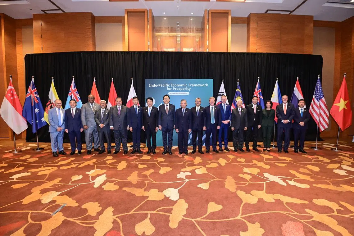 Members of the US-led IPEF meet in Singapore to sign the clean economy and fair economy agreements.