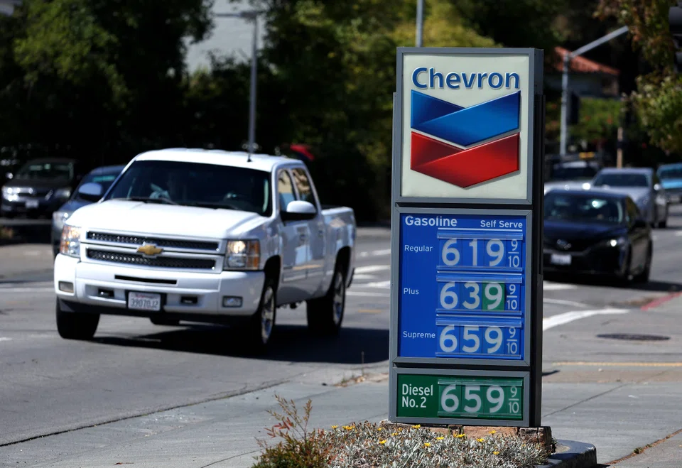 SAN RAFAEL, CALIFORNIA - SEPTEMBER 27: Gas prices over $6.00 a gallon are displayed at a Chevron gas station on September 27, 2022 in San Rafael, California. Gas prices in the San Francisco Bay Area have surged over 40 cents in the past week to an average of $6.05 in San Francisco. The national average for a gallon of regular gasoline is $3.70.   Justin Sullivan/Getty Images/AFP
