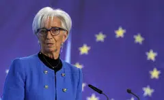 European Central Bank president Christine Lagarde says Europe’s economy will remain frail in the near term, with risks to the outlook still tilted to the downside due to the possibility of greater global trade frictions.