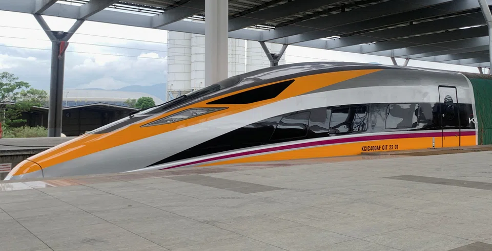 An Electric Multiple Unit high-speed train for a rail link project, part of the BRI, at Tegalluar train depot in Bandung in Indonesia's West Java province. China is more prepared than ever to leverage its economic size to reach political and security alliances. 
