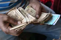 The central bank has allowed the rupee to fall 1.3 per cent in the last seven trading sessions to a record low of 90.42 per dollar.