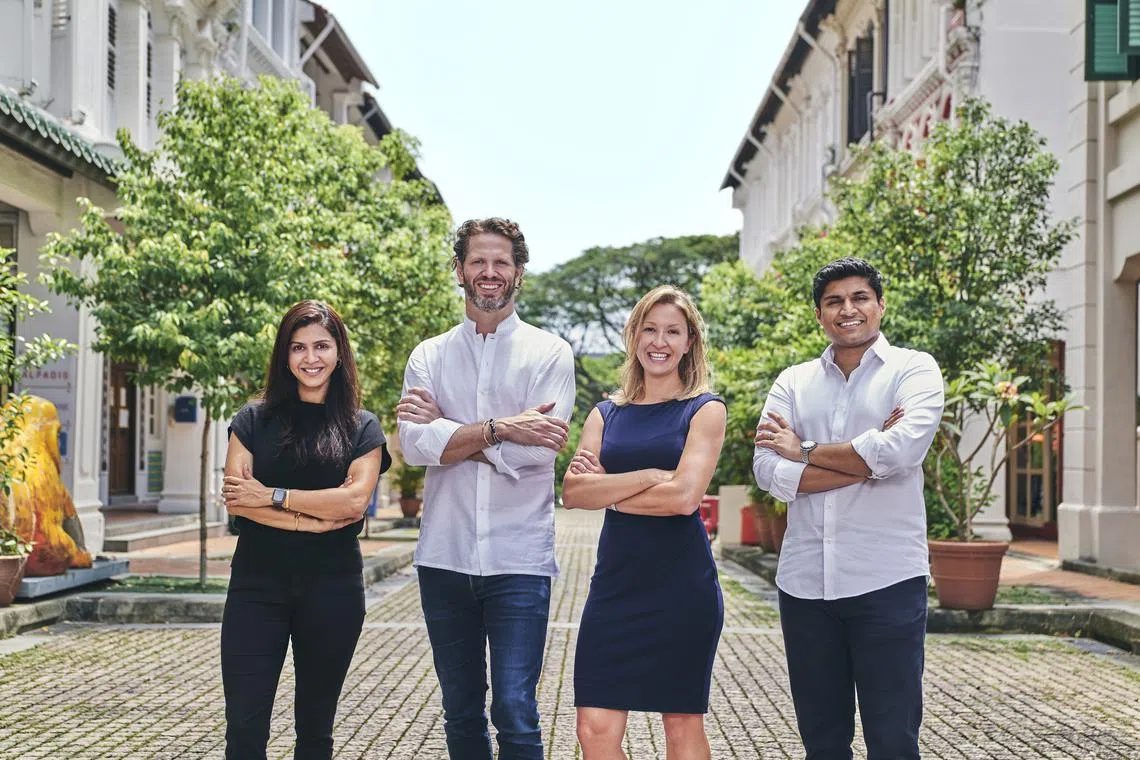 L-R: Rishika Chandan (managing director), Nicholas Cator (founder and managing partner),  Lauren Burns, (chief operating officer) and Sarvesh Nevatia (executive director). 