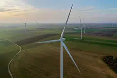 A wind farm in Graincourt-les-Havrincourt, France, Nov 7, 2020. What Europe needs is targeted support -- namely investments in sectors that are green and likely to promote resilience and competitiveness. 