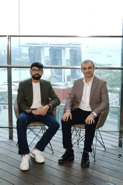 Razorpay managing director and co-founder Shashank Kumar (left) and South-east Asia head of its Singapore company Angad Dhindsa. Razorpay is looking to tap the growing digital payments market in Singapore.