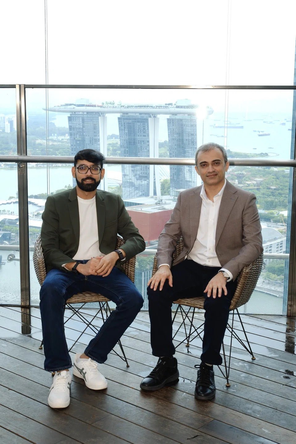 Razorpay managing director and co-founder Shashank Kumar (left) and South-east Asia head of its Singapore company Angad Dhindsa. Razorpay is looking to tap the growing digital payments market in Singapore.