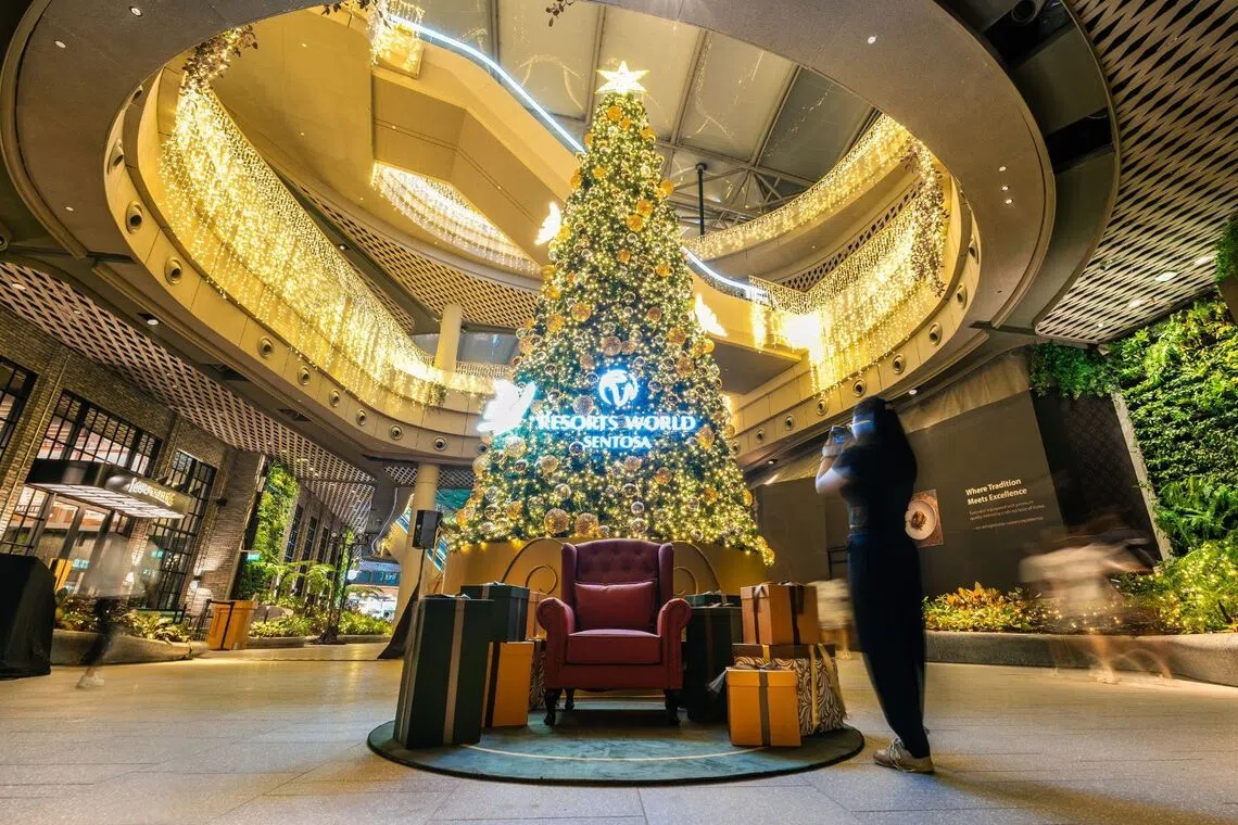 A towering 10m Christmas tree stands at the centre of the resort’s festive transformation, along with a chance for a photo opportunity with Santa Claus.