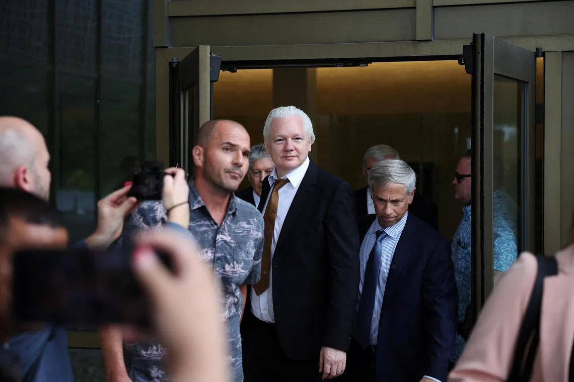 Assange's release ends a 14-year legal saga in which he spent more than five years in a British high-security jail and seven years in asylum at the Ecuadorean embassy in London.