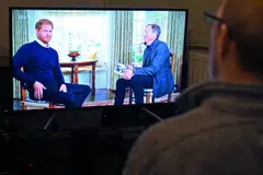A television interview broadcast on ITV of Britain's Prince Harry on Jan 8, 2023, ahead of the publication of his book, 'Spare'. 