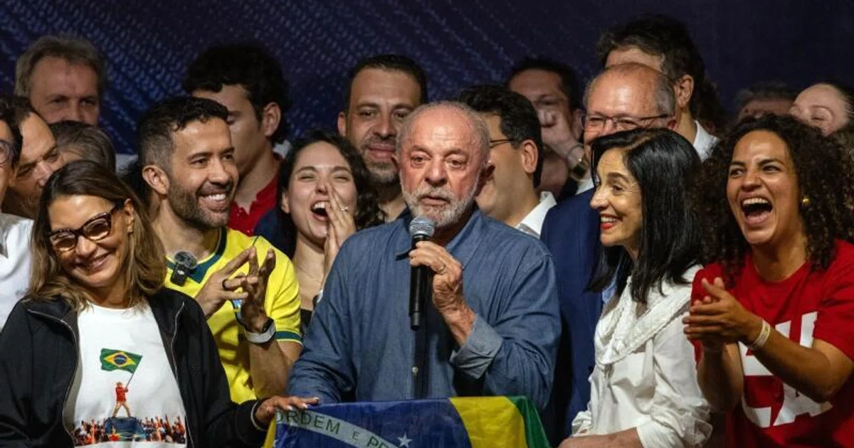 Brazilian President Luiz Inacio Lula da Silva (centre) at a press conference in Sao Paulo on Oct 25. His fourth term could