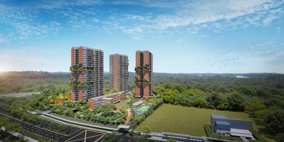 Located in District 26, the 99-year leasehold development is less than a two-minute walk from Springleaf MRT station on the Thomson-East Coast Line.