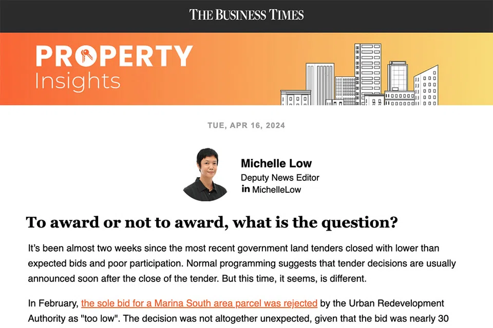 If participation continues to be weak and developers continue to sit out state land sales - and they are already stepping back from private collective sales - housing supply will diminish, writes BT deputy news editor Michelle Low.