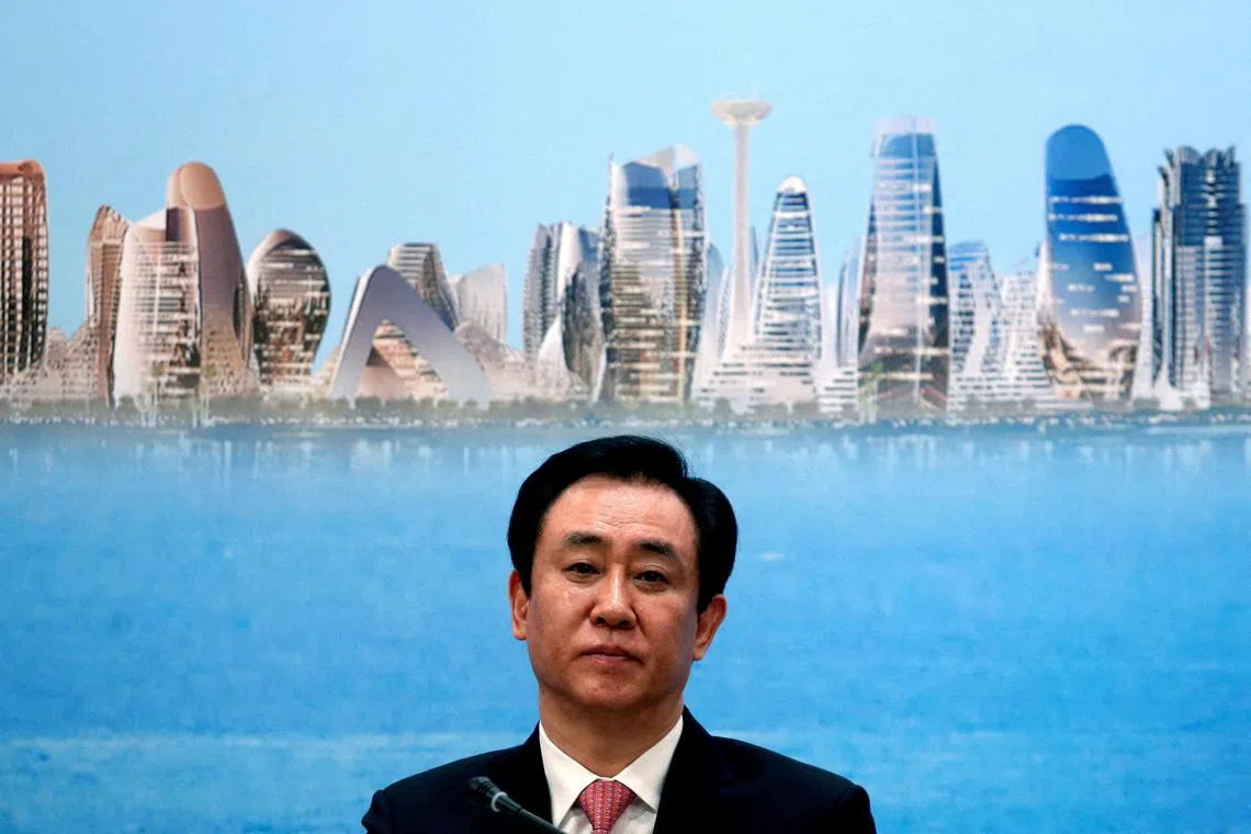 China Evergrande Group chairman Hui Ka Yan at a news conference on the property developer's annual results in Hong Kong, March 28, 2017.