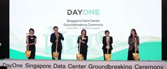 DayOne CEO Jamie Khoo (second from right) says the new facility highlights the company's long-term vision to power South-east Asia’s digital transformation with green infrastructure.