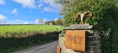 The entrance to 2-star Ynyshir. You don't get more rural than this.