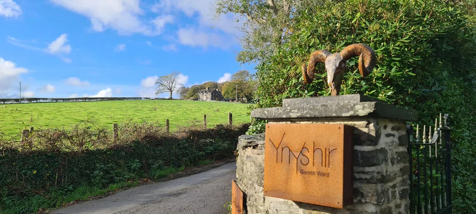 The entrance to 2-star Ynyshir. You don't get more rural than this.