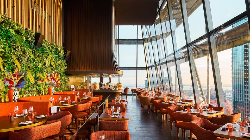 SUSHISAMBA's tropical surroundings.