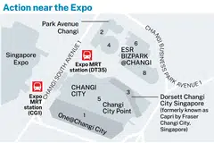 ESR BizPark@Changi is on land with a 30-year lease term from Feb 1, 2008, with an option to extend for a further 30 years.
