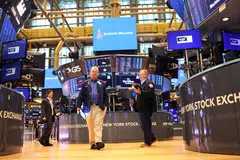 The Dow Jones Industrial Average fell 10.52 points, or 0.03% per cent, at the open to 30,957.30.