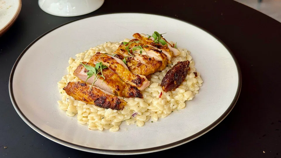 Nasi lemak risoni pasta.