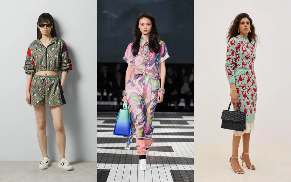 Funky prints and matching sets are back in vogue this season.