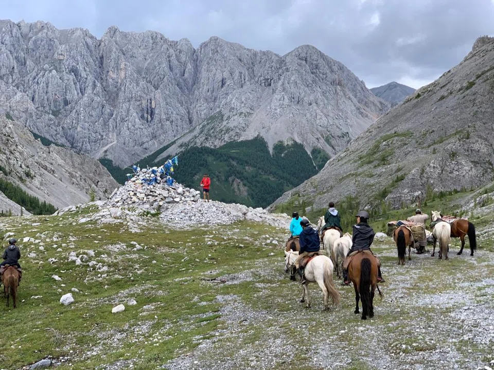 Andermatt Swiss Alps' Maureen Yeo horse-trekking in Mongolia.