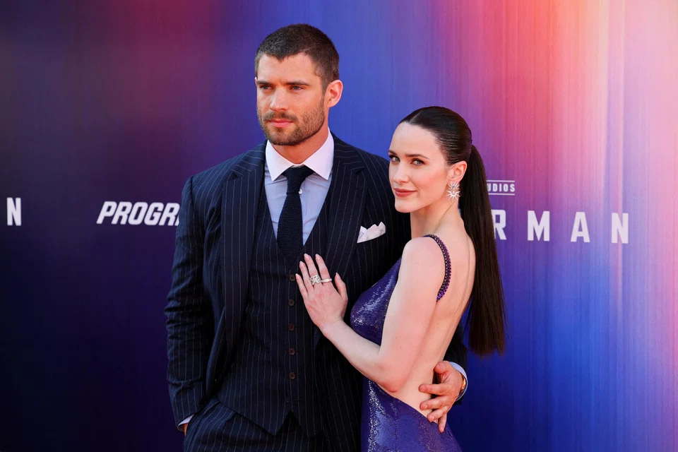 The Warner Bros and DC Studios film stars up-and-comer David Corenswet (left) as the Man of Steel, and Rachel Brosnahan as his perennial love interest Lois Lane.