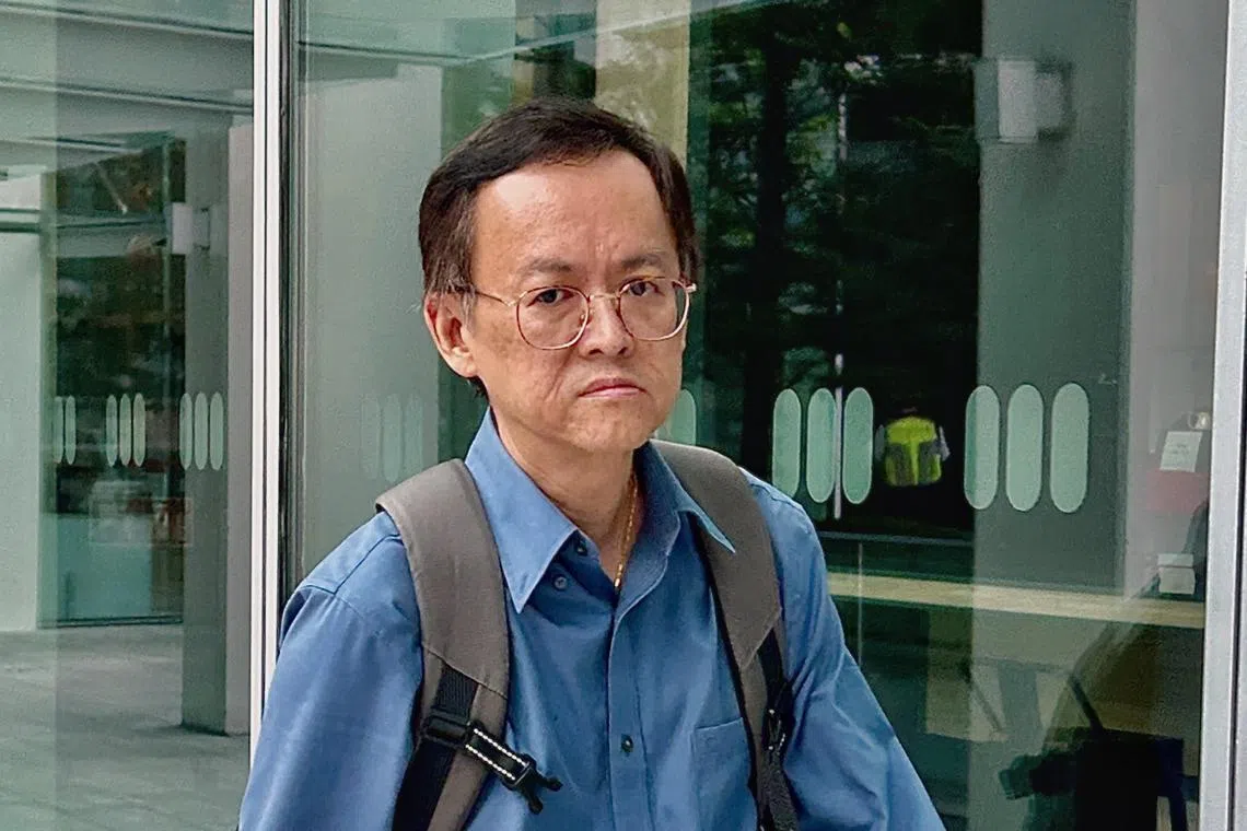 The prosecution’s third witness, Nah Tien Liang, Hyflux’s former vice-president of investment, outside the State Courts on Sep 2.
