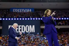 It is clear that Democratic presidential candidate Kamala Harris (right) and her running mate Minnesota governor Tim Walz have dramatically reshaped this year’s race to the White House, flipping within weeks the narrative of the 2024 election.