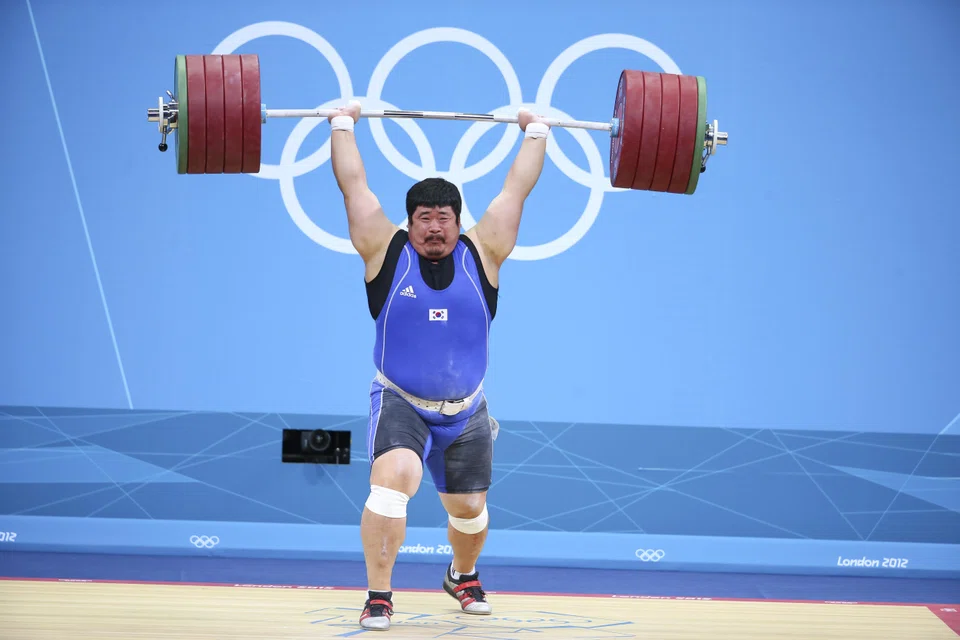Weightlifter Jeon Sang-guen at the 2012 London Olympics. After his bitter fourth-place finish then, Jeon returned home and started a new life.