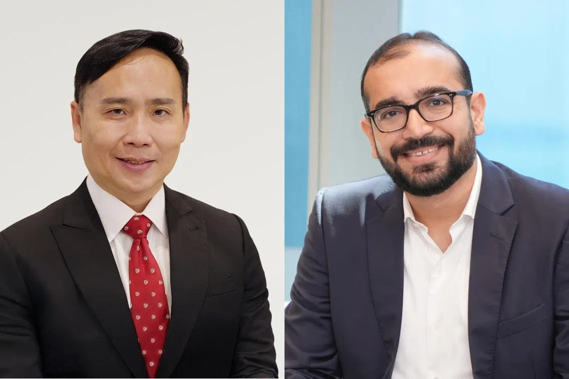 From left: PwC Singapore tax leader Lennon Lee, and Ajay Kumar Sanganeria, KPMG in Singapore partner and head of tax.