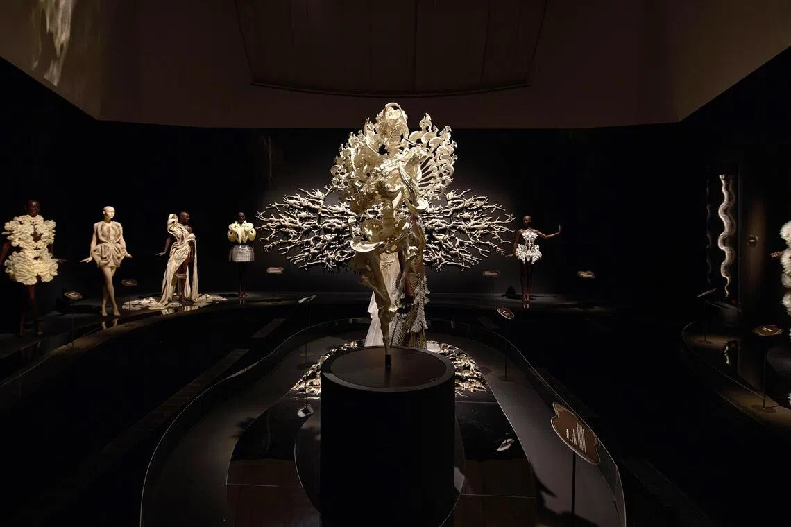 Iris van Herpen's sculptural, surreal dresses takes centrestage  at the ArtScience Museum in Marina Bay Sands Singapore. 