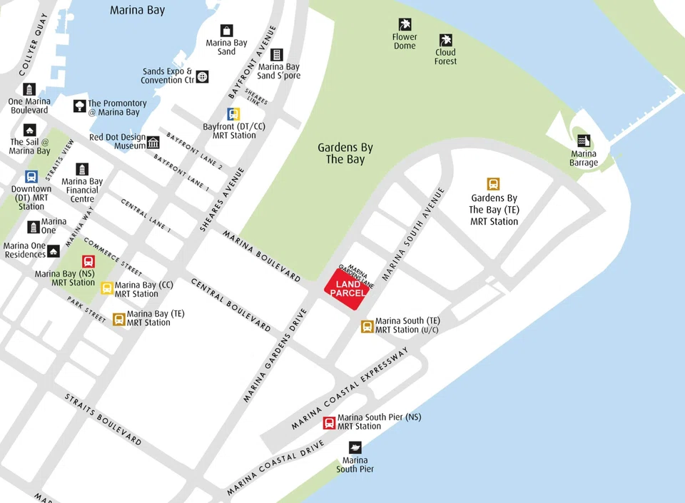 The Marina Gardens Lane site, zoned residential with commercial at first storey, can yield about 790  private housing units.