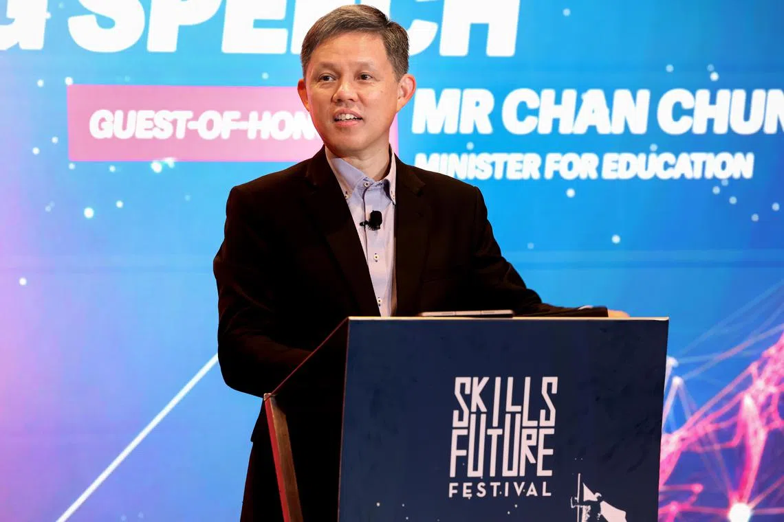 For SkillsFuture to succeed, individuals, industries and institutions have to step up into their roles, says Education Minister Chan Chun Sing.
