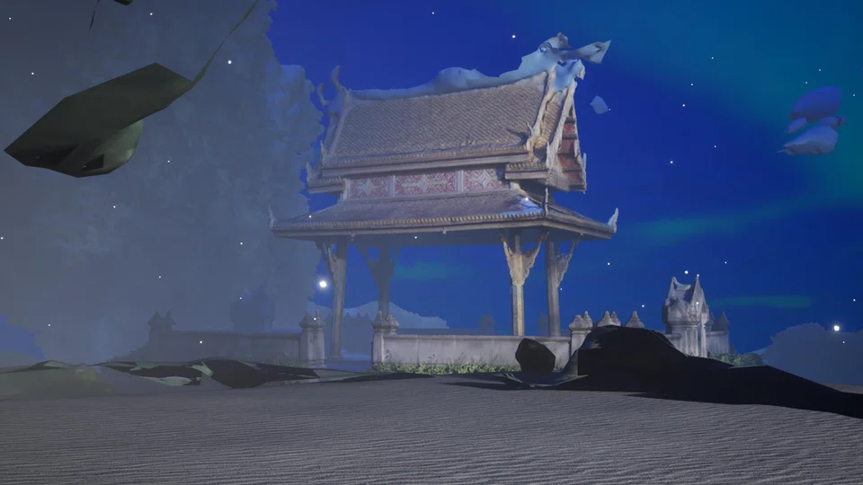 A virtual reality still of Saroot Supasuthivech’s Spirit-forward in G Major, 2023.