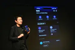 GXS CEO Charles Wong unveiling the digital bank's Flexiloan product, which is its first step to building a profitable business line.