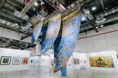 Khairulddin Wahab's traffic-stopping installation at Art SG, presented by Swiss bank UBS.