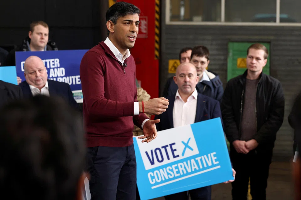 British Prime Minister Rishi Sunak could lose his own constituency and his party will not win a single seat in Scotland or Wales, according to a recent survey.